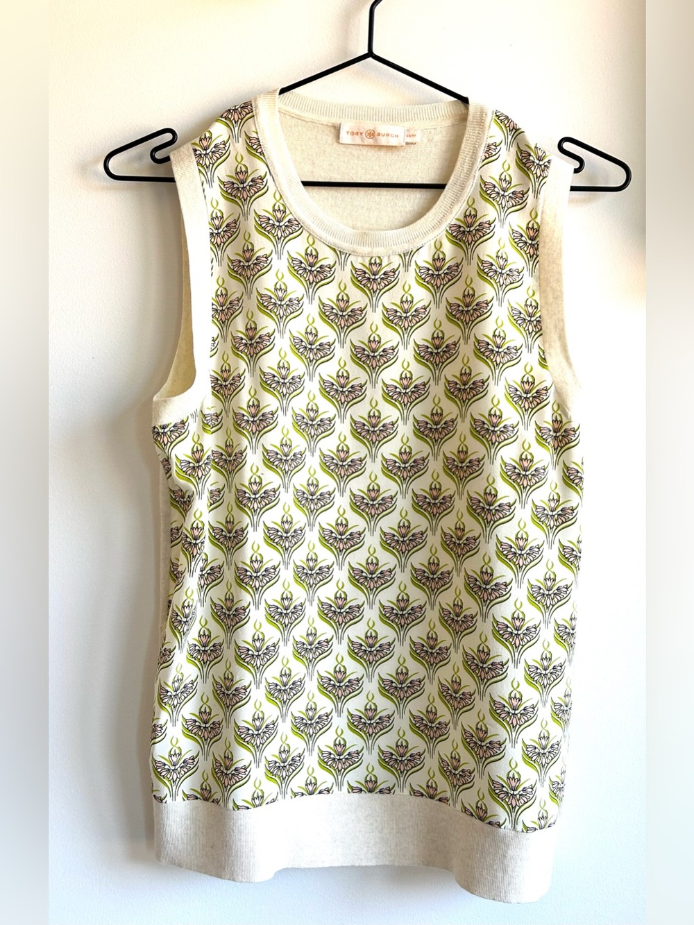 Tory Burch Silk Front Knit Top